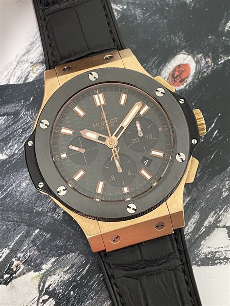 hublot big bang rose gold automatic watch 44mm|hublot big bang chronograph.